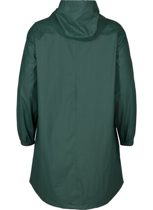 Hooded raincoat with taped seams, Darkest Spruce, Packshot image number 1