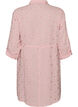 Shirt dress in cotton muslin with embroidered motifs, Rose, Packshot image number 1