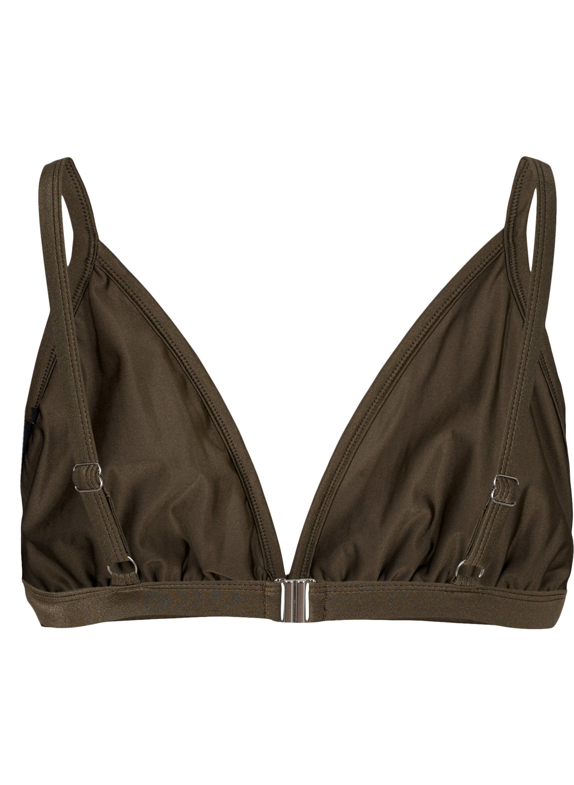 Zizzifashion Patterned triangle bikini top, Beech AOP, Packshot image number 1
