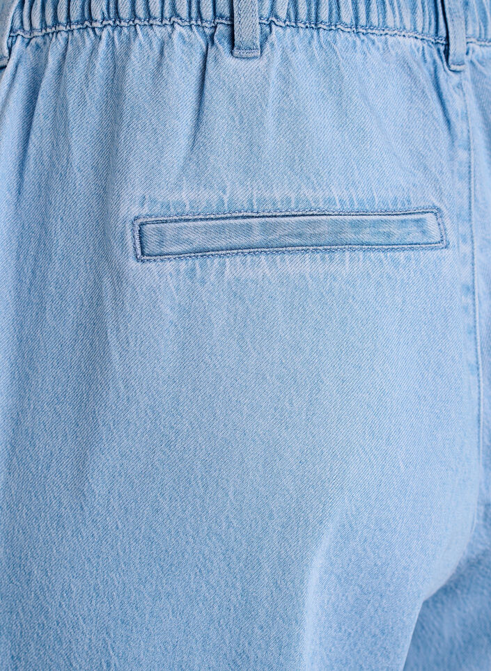 Wide jeans with an elastic waistband, Light Blue, Packshot image number 3