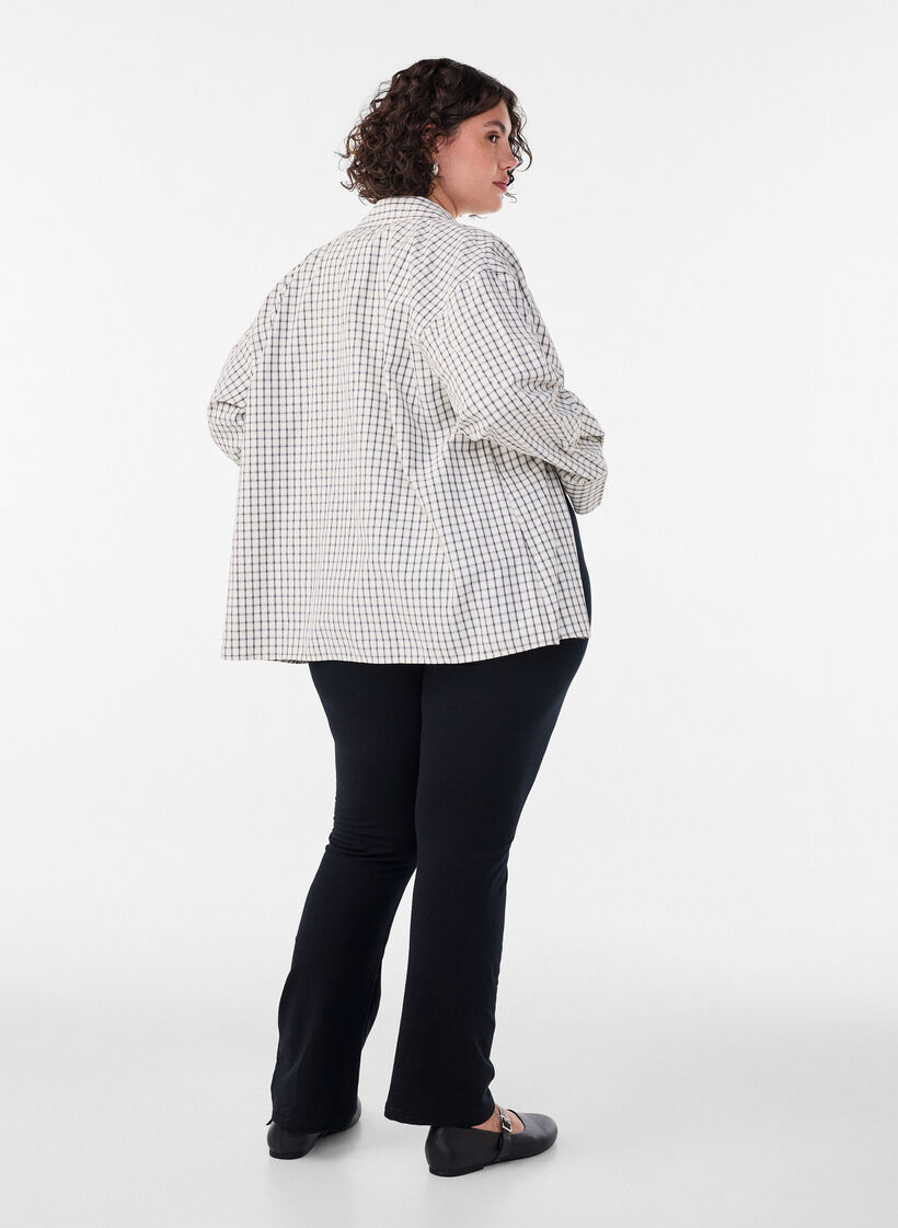 Flared jersey trousers, Black, Model image number 2