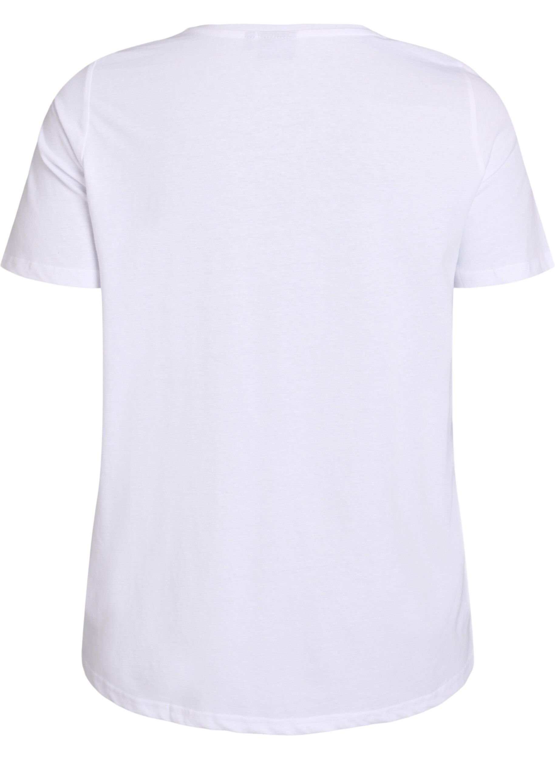 Zizzifashion T-shirt with motif, White, Packshot image number 1