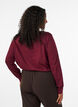 Long-sleeved t-shirt with V-neck and buttons, Red, Model image number 2
