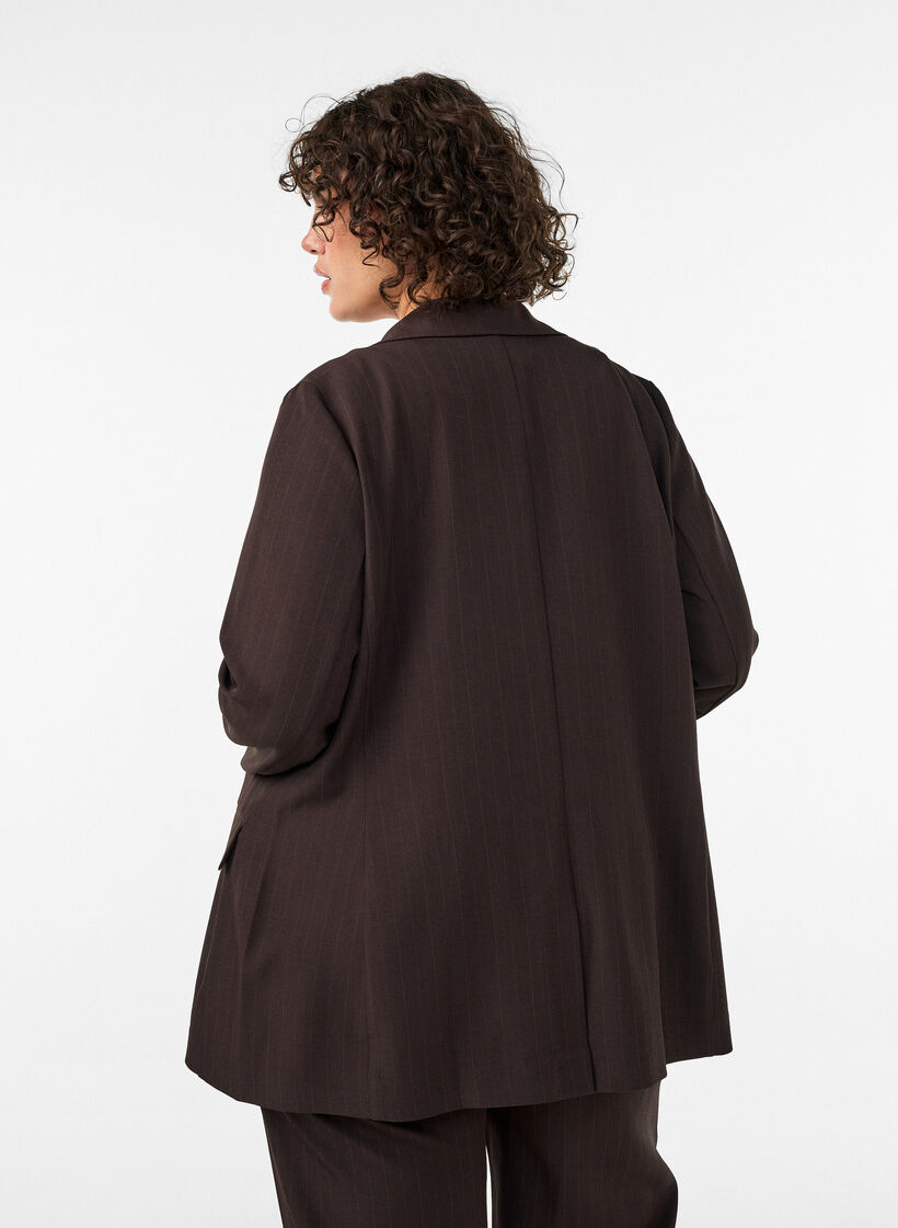 Blazer with pockets and slits, Brown, Model image number 2