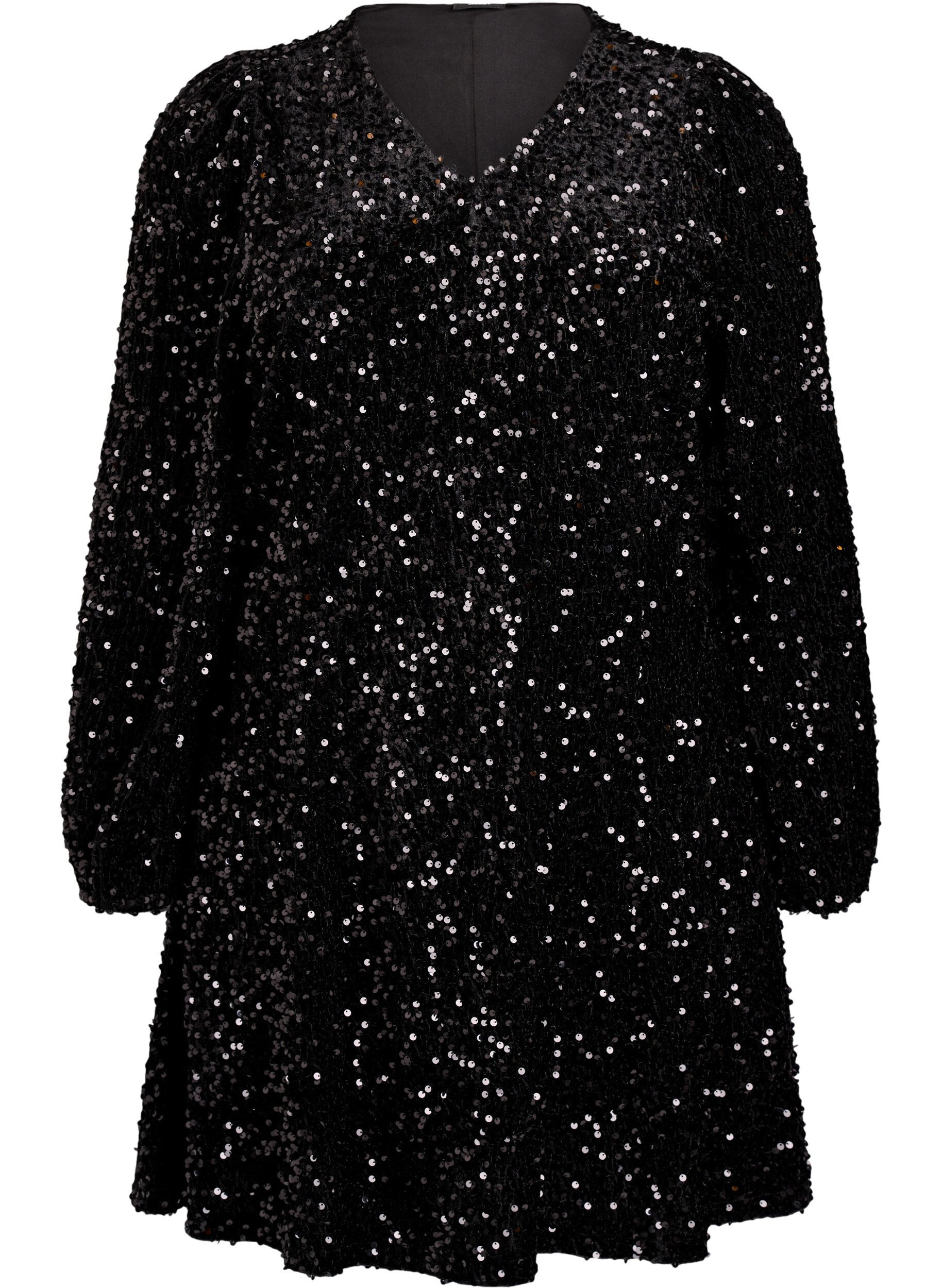 Short A-line sequin dress