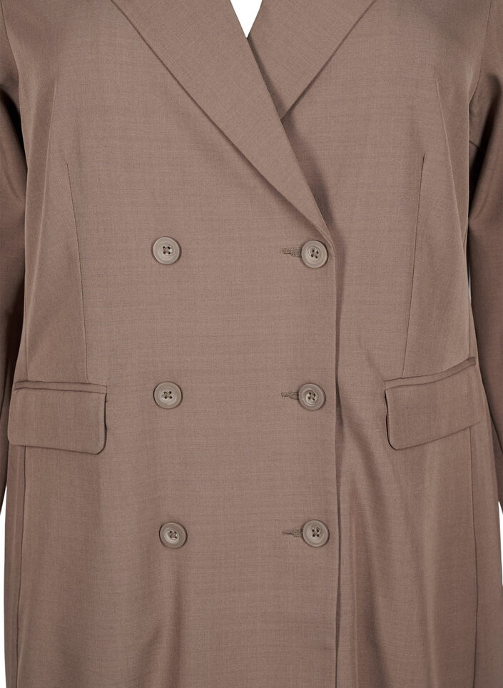 Double-breasted blazer dress, Walnut, Packshot image number 2