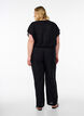 FLASH - Straight fit trousers with high waist, Black, Model image number 1