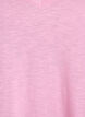 Short sleeve basic t-shirt with v-neck, Pink, Packshot image number 2