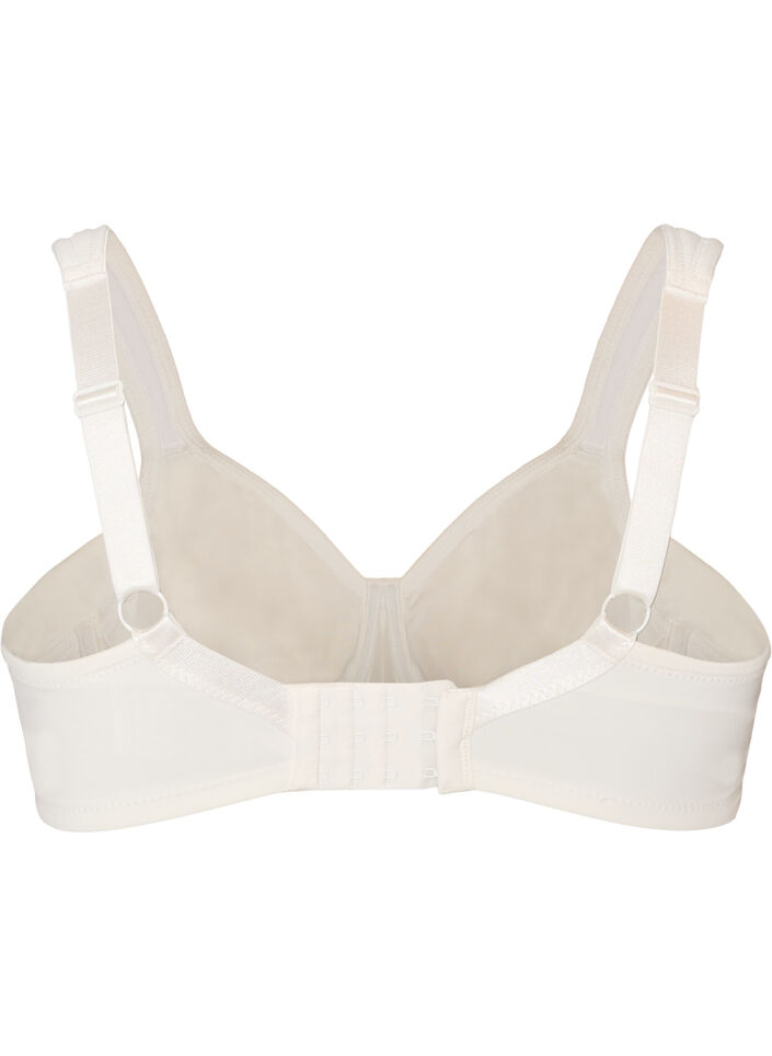 Comfort bra with a lace overlay and moulded cups, White, Packshot image number 1