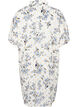 Long shirt with floral print, White Flower/Gold, Packshot image number 1
