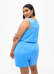 Sleeveless top with wrinkle details, Blue, Model image number 2