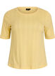 Cotton T-shirt with eyelet embroidery, Yellow, Packshot image number 0