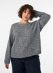 Loose round neck jumper, Grey, Model image number 0