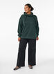 Sweatshirt with high collar and pockets, Green, Model image number 1