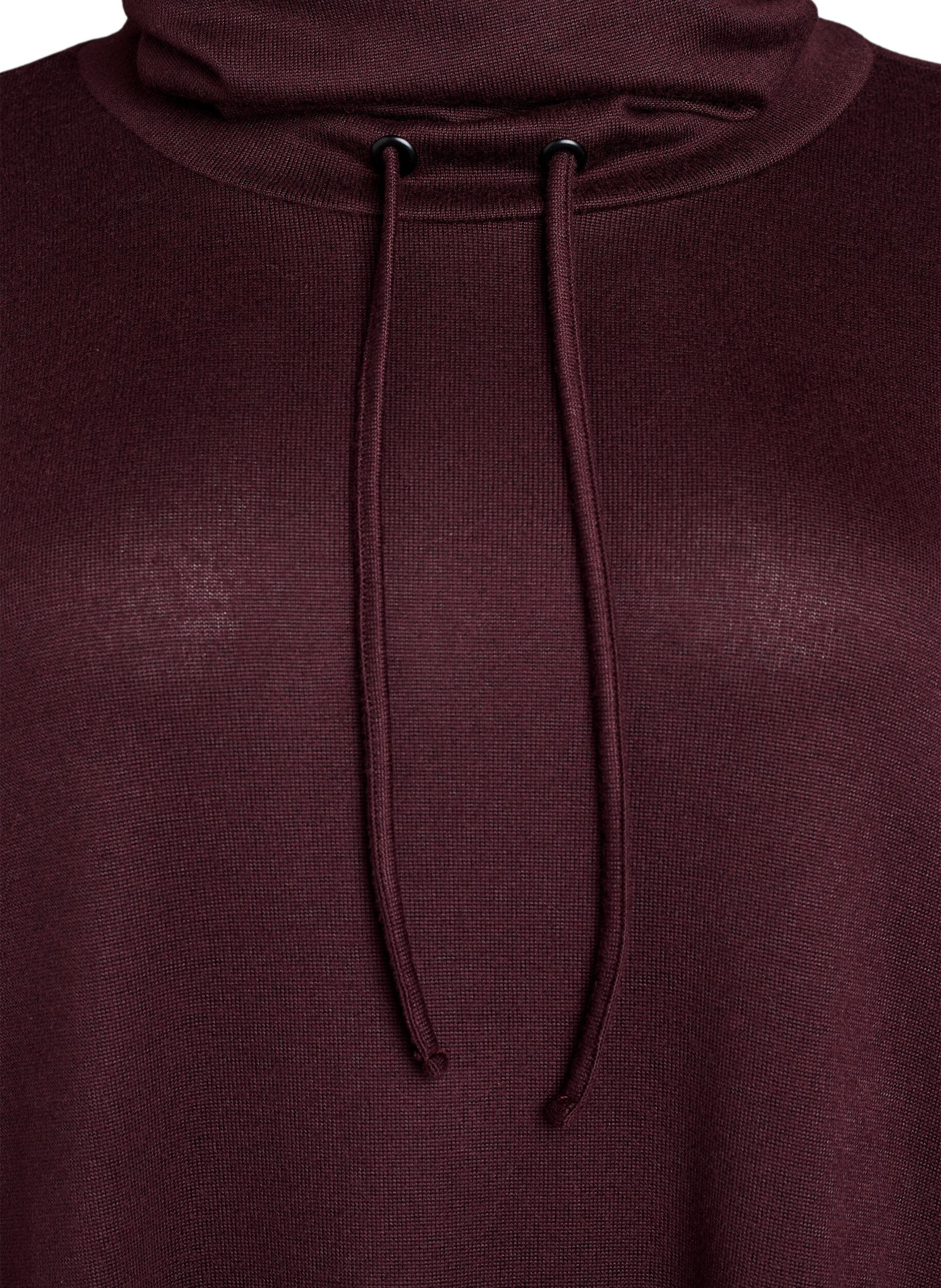 Zizzifashion Jersey dress with high neck and pockets, Red, Packshot image number 2