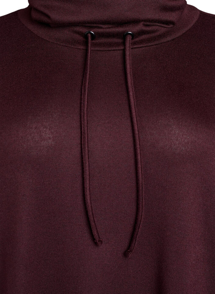 Jersey dress with high neck and pockets, Red, Packshot image number 2