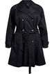 Mid-length trench coat with belt, Black, Packshot image number 0