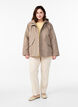 Short spring jacket with a detachable hood, Beige, Model image number 1