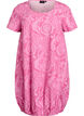 Short-sleeved cotton dress with print, Pink, Packshot image number 0