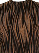 Patterned dress with glitter and short sleeves, Black w. Copper, Packshot image number 2