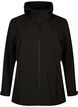 Short softshell jacket with pockets, Black, Packshot image number 0