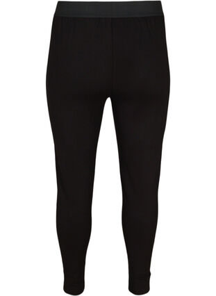 Cropped leggings with slits, Black, Packshot image number 1