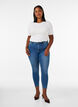 Cropped Amy jeans with zipper detail, Blue, Model image number 1