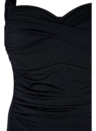 Padded swimsuit with draping, Black, Packshot image number 2