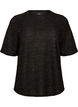 Blouse with texture and glitter, Black, Packshot image number 0