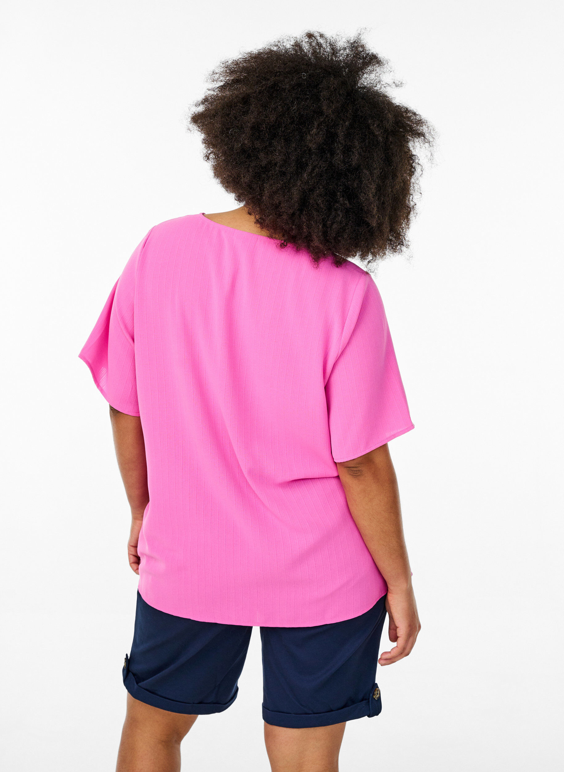 Zizzifashion Chino shorts with pockets, Blue, Model image number 2