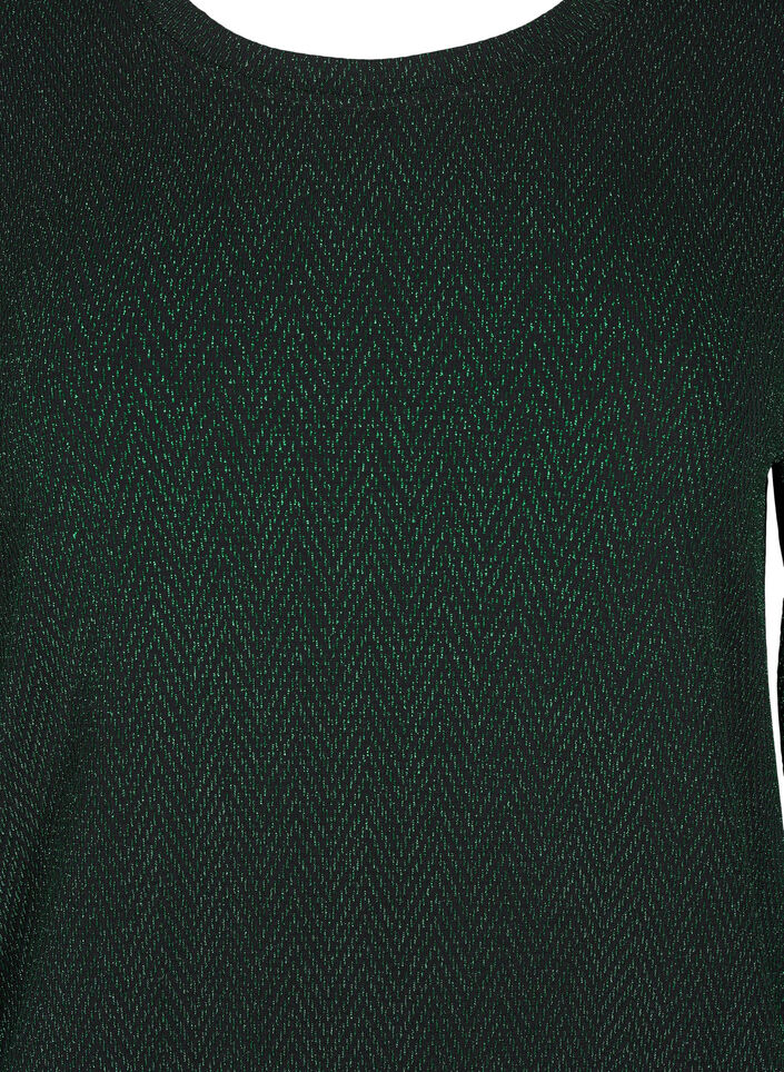 Blouse with glitter pattern, Scarab ZigZagShimmer, Packshot image number 2