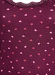Top with print and lace edge, Dark Bordeaux, Packshot image number 2