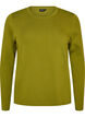 Long-sleeved basic T-shirt with a round neck, Green, Packshot image number 0