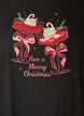 Christmas t-shirt in organic cotton, Black, Packshot image number 2
