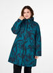 Rain jacket with print, Deep Teal Black, Model image number 0