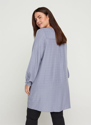 Long-sleeved tunic with tie detail, Silver Bullet, Model image number 1