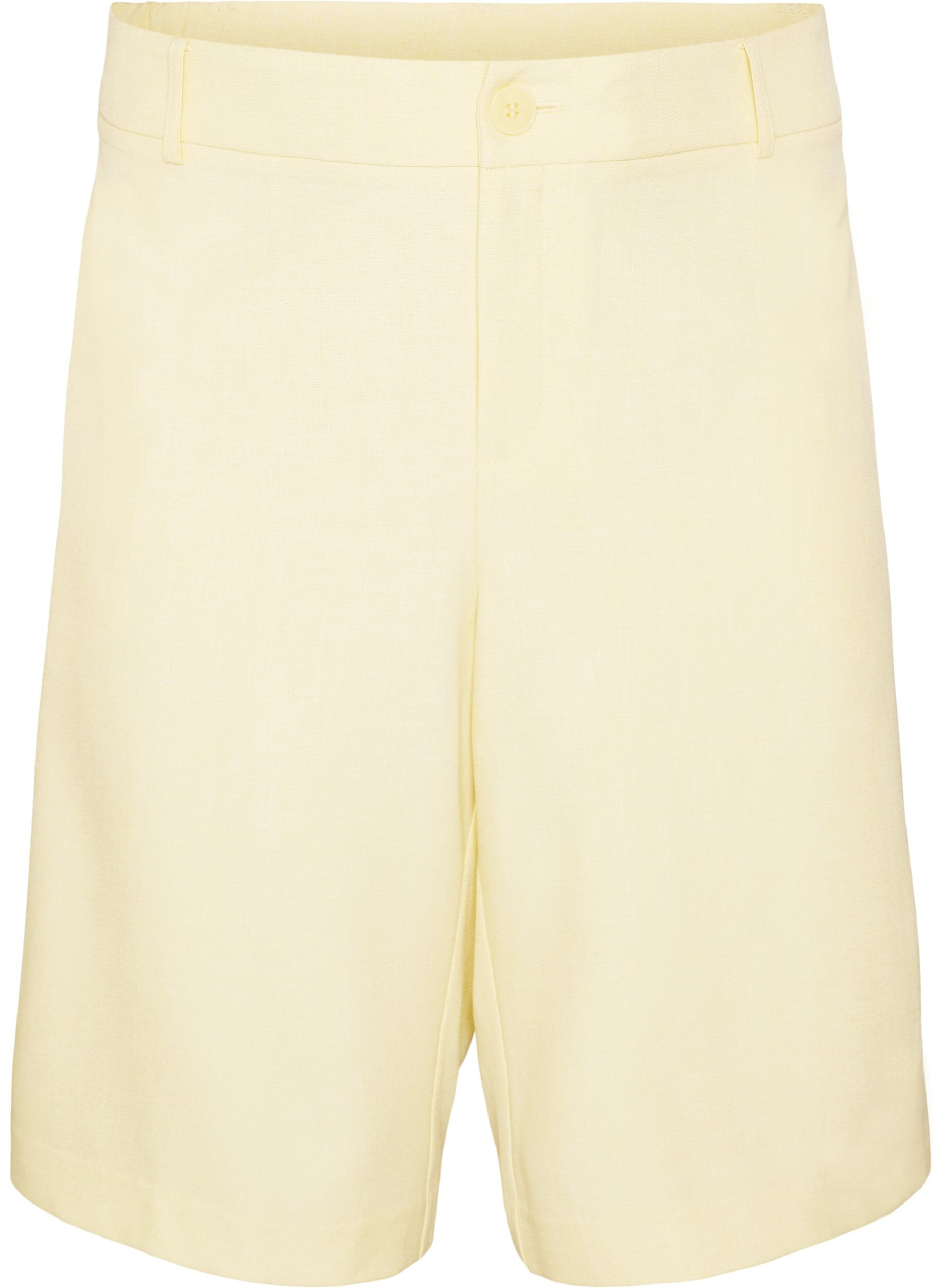 Zizzifashion Loose high-waisted Bermuda shorts, Yellow, Packshot image number 0