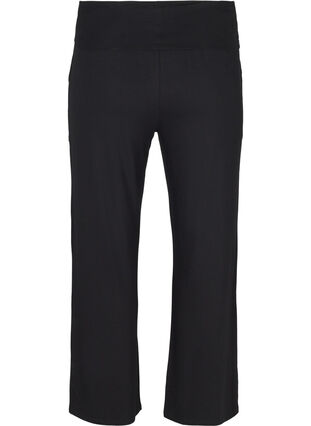 Flared sports trousers made from a viscose mix, Black, Packshot image number 1