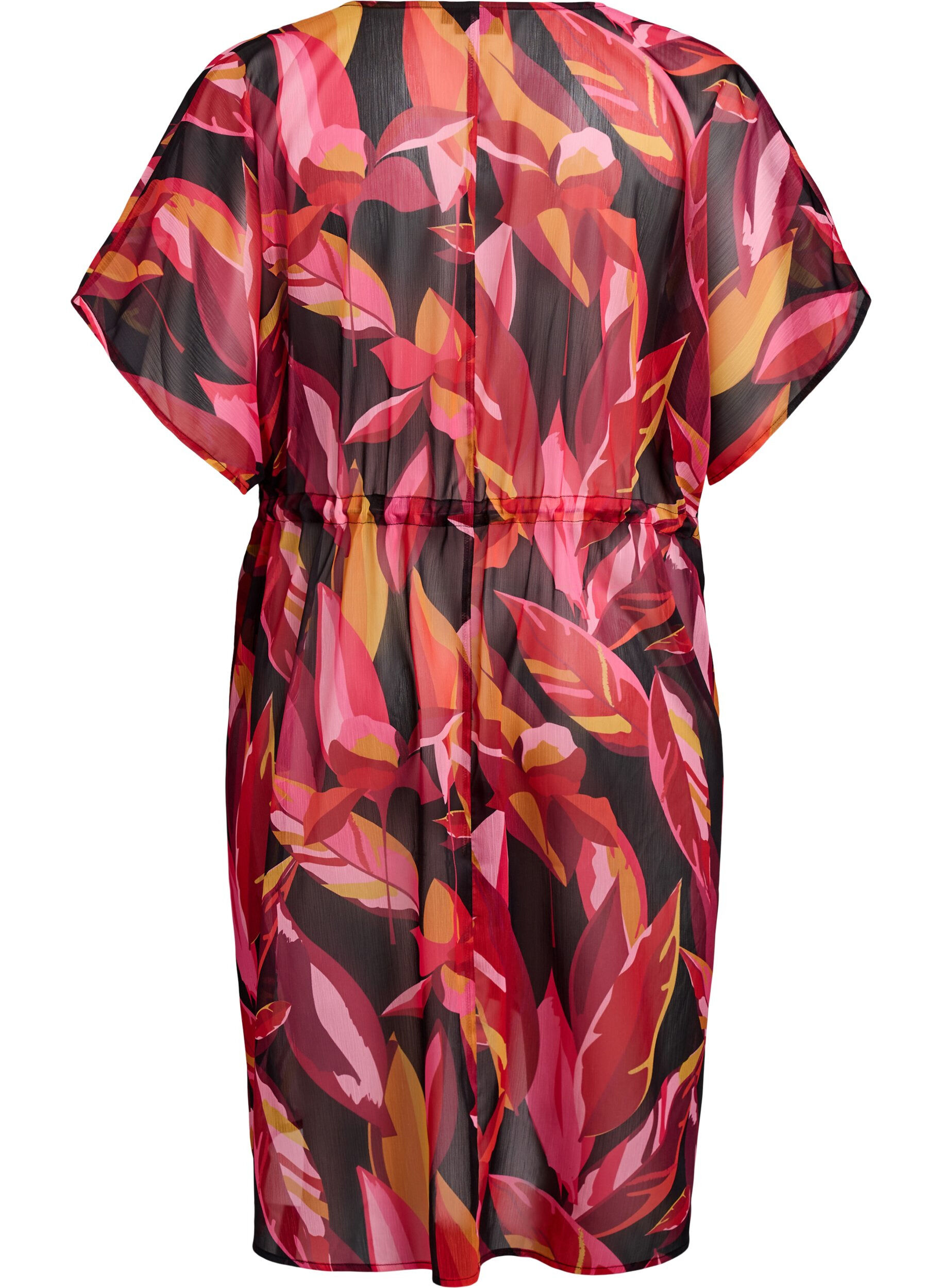 Zizzifashion Beach kimono with print, Red, Packshot image number 1
