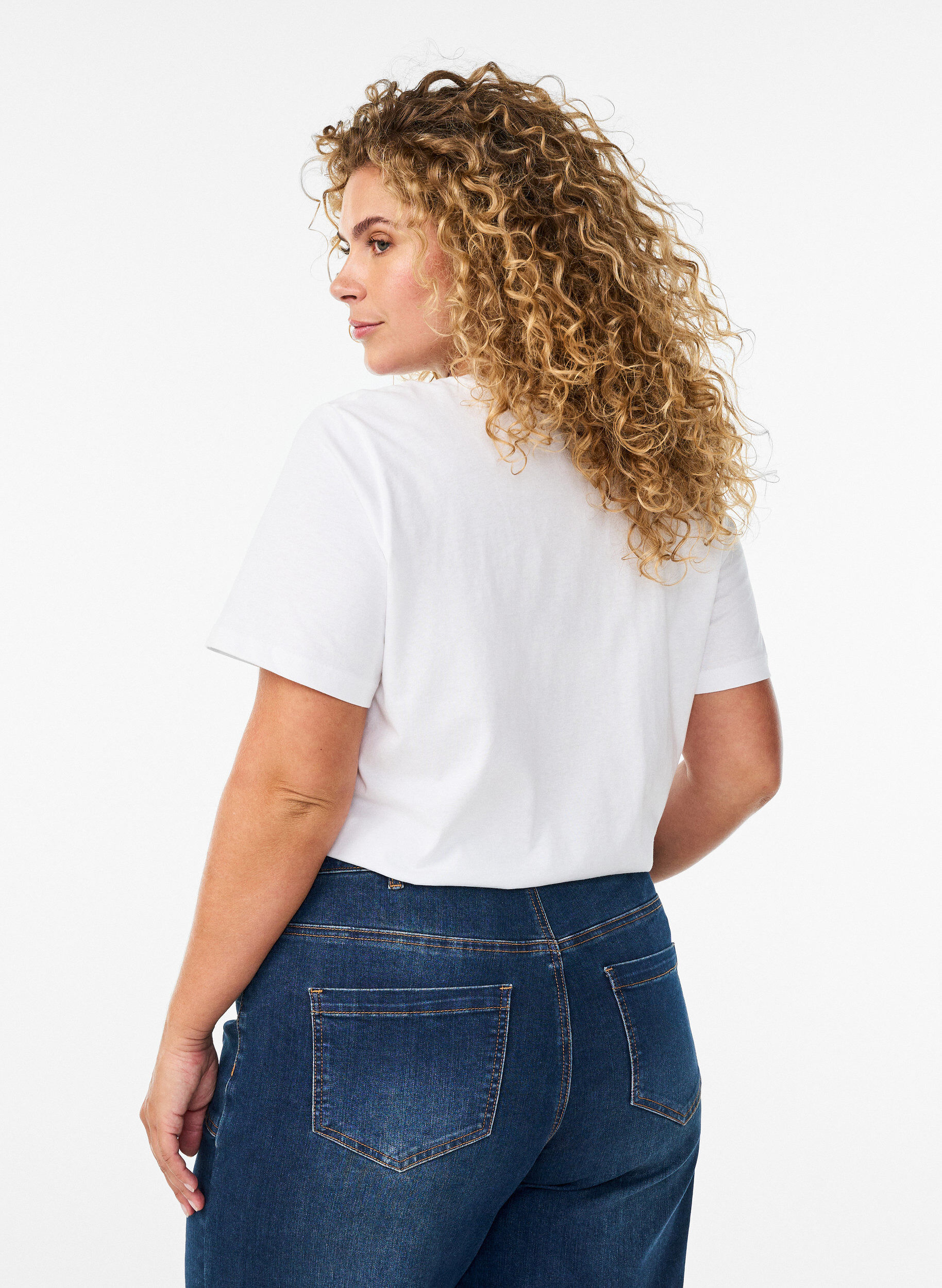 Zizzifashion Organic cotton T-shirt with citrus print, White, Model image number 2