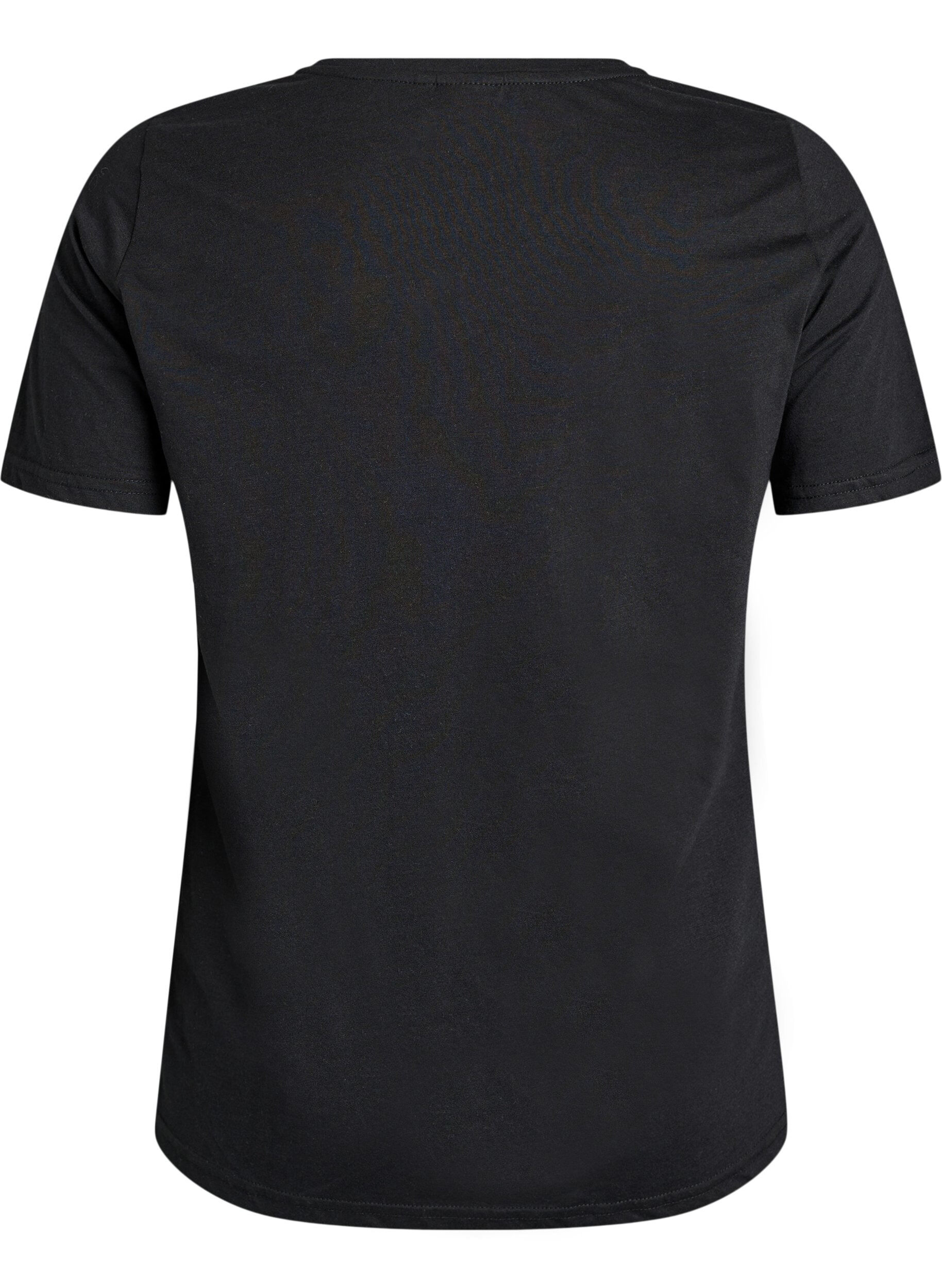 Zizzifashion T-shirt with motif, Black, Packshot image number 1