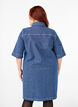 Pinstripe denim dress with chest pockets, Blue Denim Stripe, Model image number 1