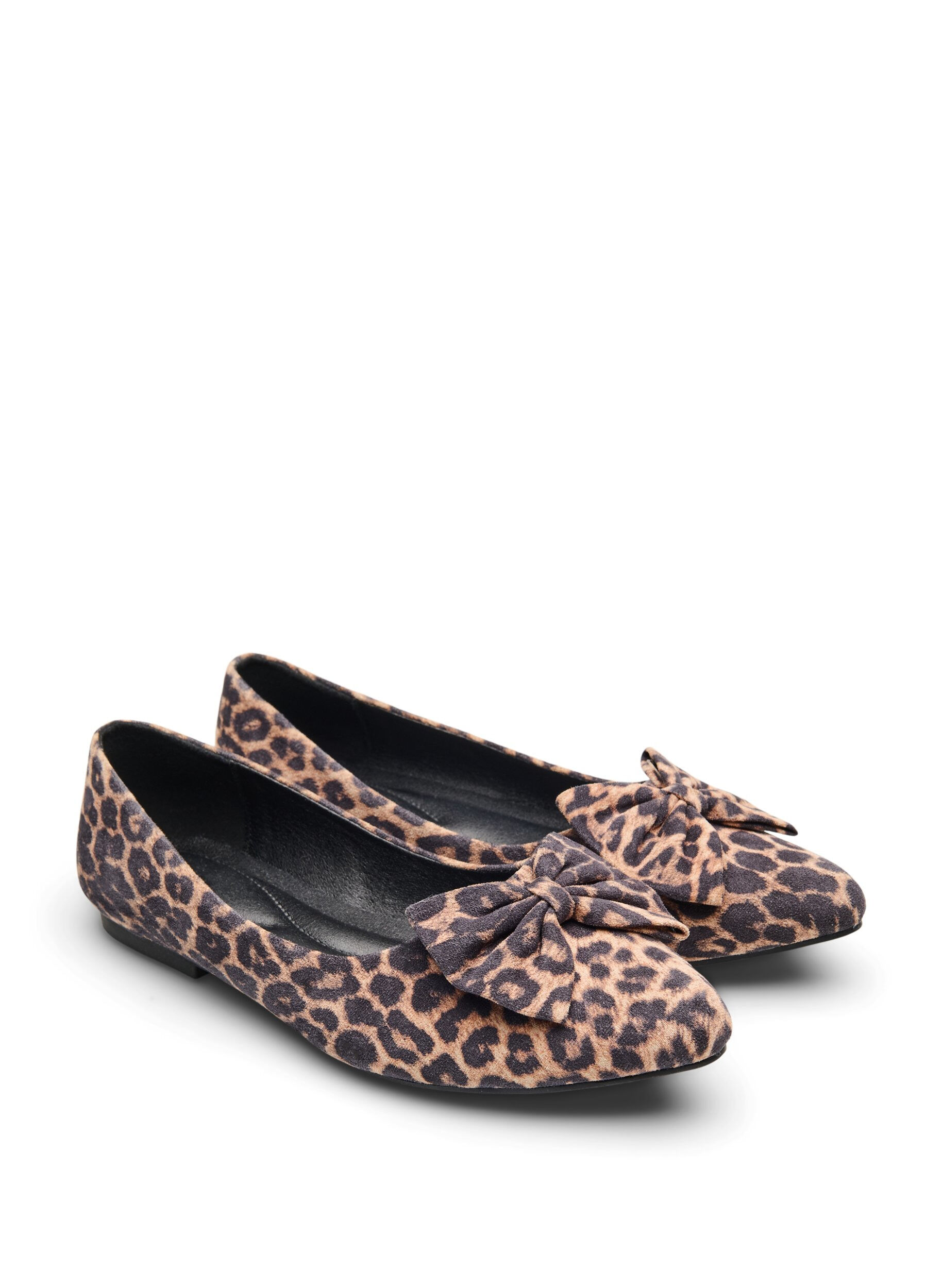 Zizzifashion Wide fit - Ballerina pumps with a bow, Brown, Packshot image number 1