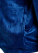 Hooded velour cardigan with pockets, Blue, Packshot image number 3
