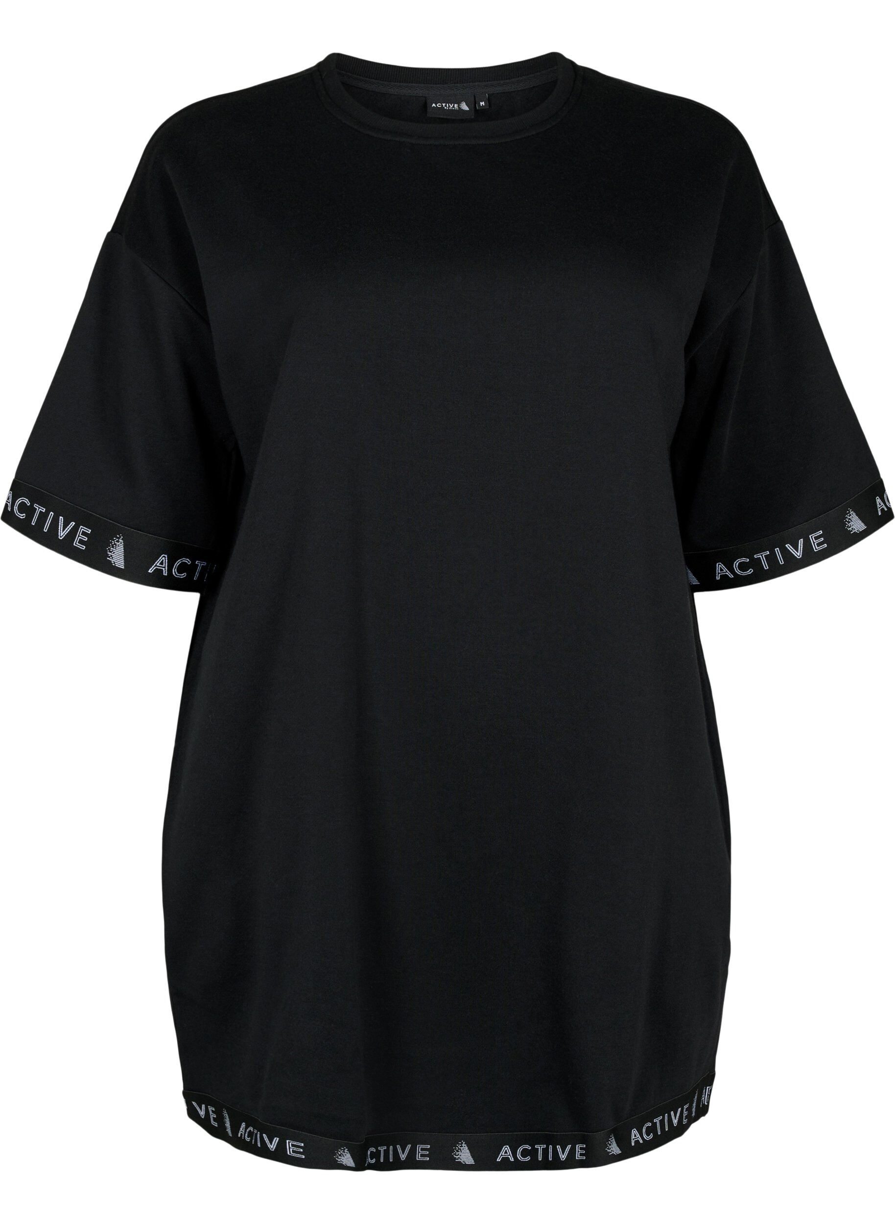 Zizzifashion Sweatshirt with 1/2 sleeves, Black, Packshot image number 0