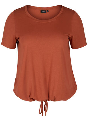 Short-sleeved t-shirt with adjustable bottom hem, Arabian Spice, Packshot image number 0