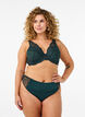 Microfiber thong with lace, Green, Model image number 0