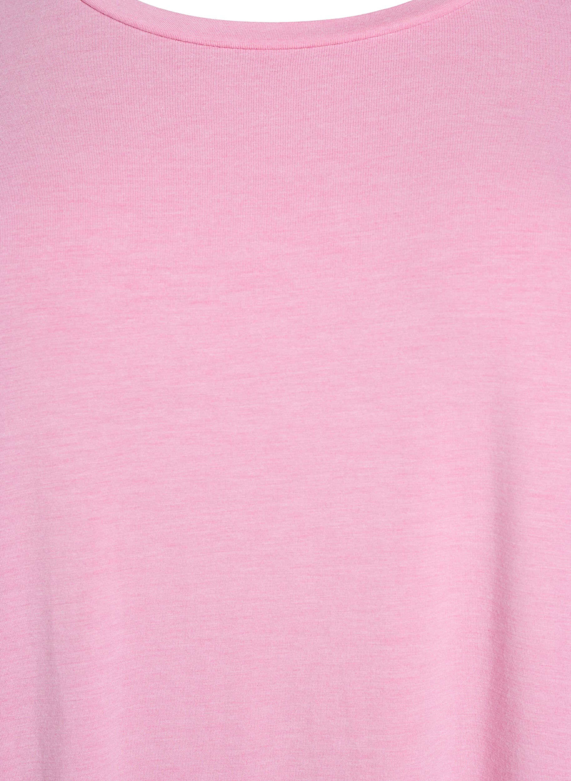 Zizzifashion Loose t-shirt with round neck, Pink, Packshot image number 2