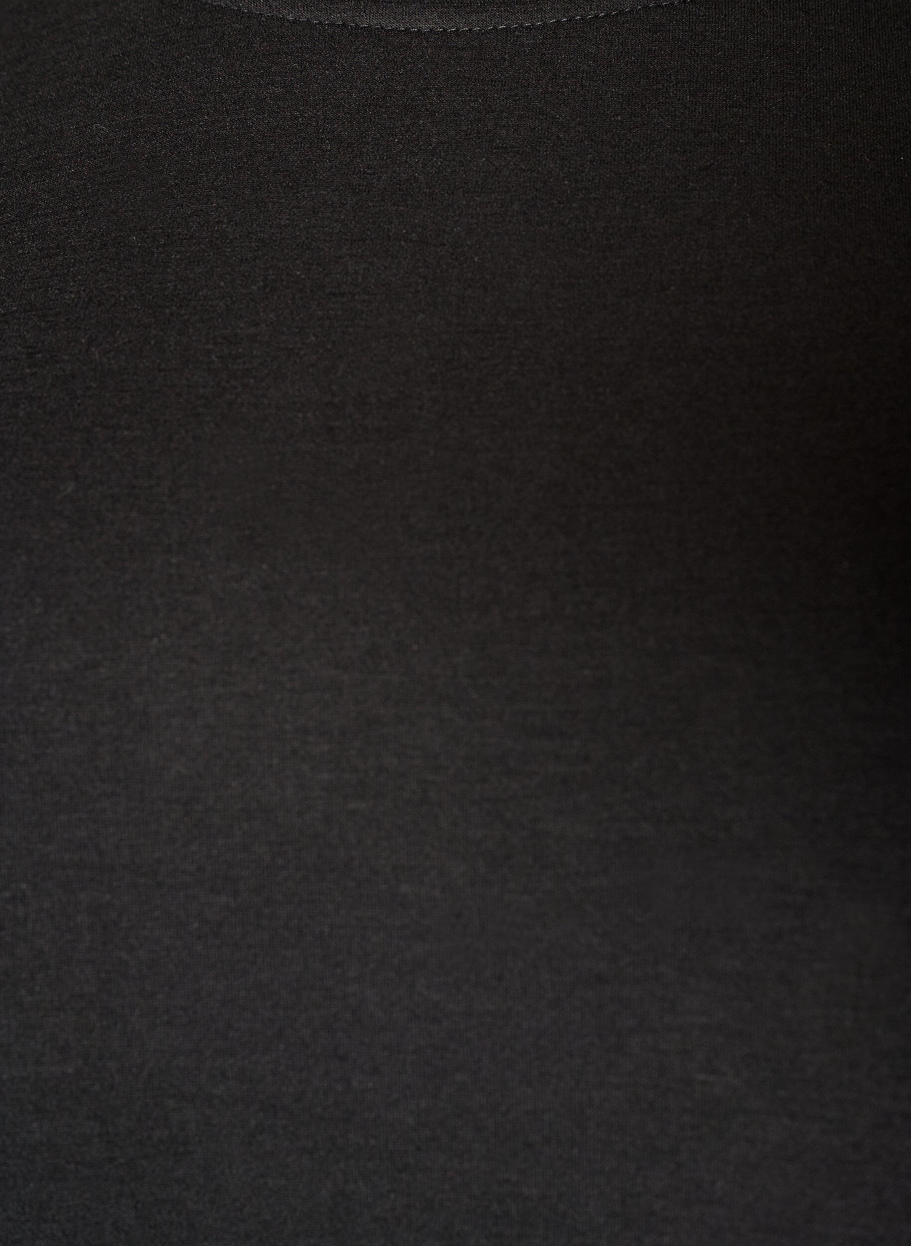 ZizzifashionPeplum blouse with elbow-length sleeves, Black, Packshot image number 2