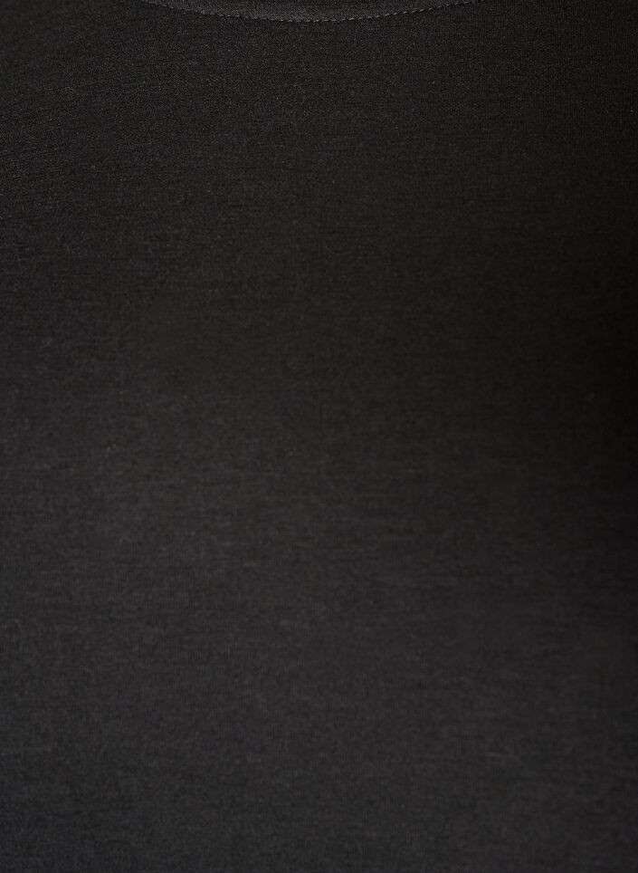 Peplum blouse with elbow-length sleeves, Black, Packshot image number 2